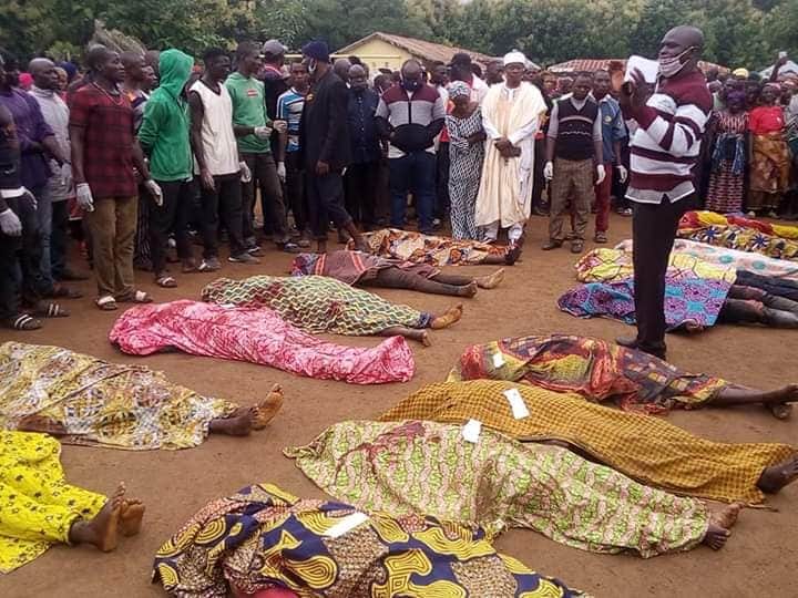 MaziNnamdiKanu's tweet photo. Latest installation of the unique brand of Fulani (Miyetti Allah) savagery visited upon Hausa populations of Kukum Daji in Kagoro Kaura LGA in Southern Kaduna earlier today. It seems in Nigeria, Britain have succeeded in creating the perfect hell on earth. 

End Nigeria now! https://t.co/KcWgdU09a9