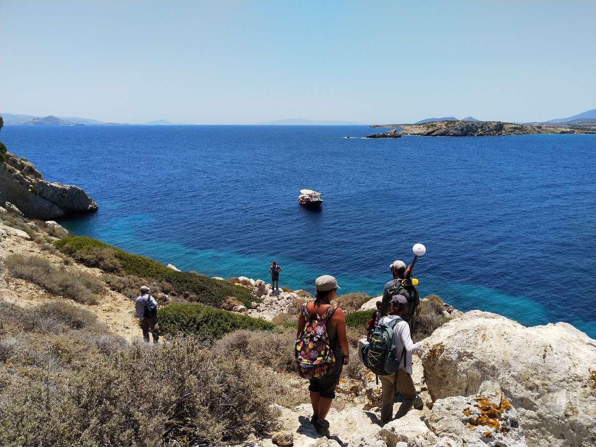 NorwInst's tweet photo. #SCIP2020 ended with great success last Friday. Many new sites, amazing team, and 0 health issues! Many thanks go to our collaborators from the #Ephorate of the #Cyclades. #prehistory #classics #island_archaeology @LevineRx @LevintheMed https://t.co/b44doloqIh