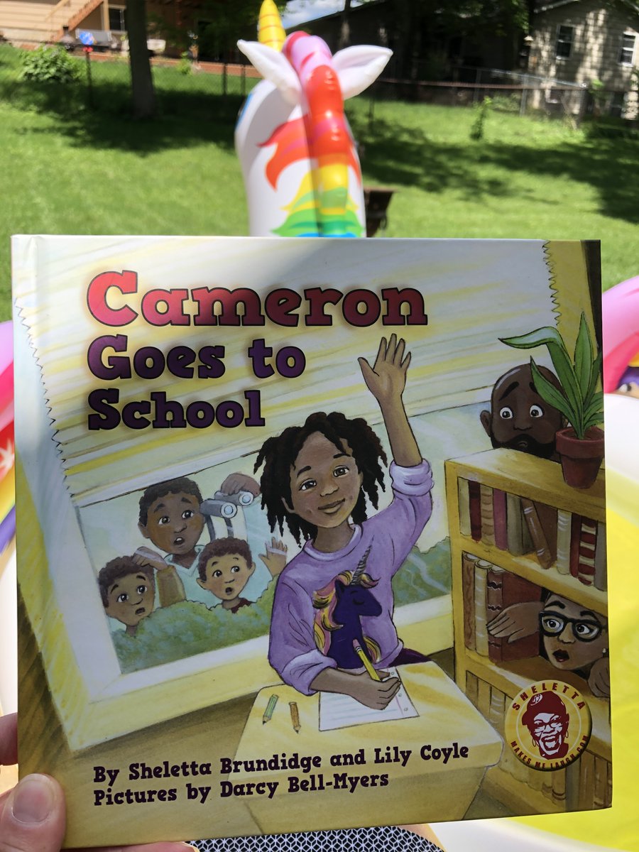 cmspillers's tweet photo. My choice for #readingbythepool this week.  @ShelettaIsFunny will you come to my 1st grade classroom when the germs are at bay and read this to my students? They will love it! @RPSGage  @diversebooks https://t.co/wdZRzB0Ciq