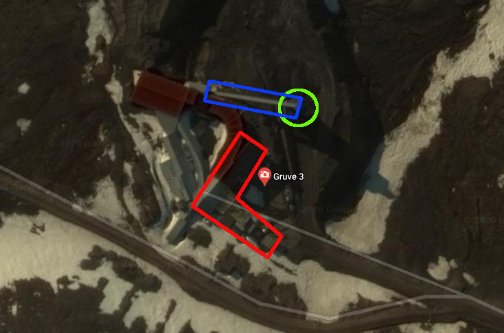 A simple comparison allows me to affirm that the place of the image is indeed that on google map!Here are the coordinates of Arctic Code Vault: 78°14'16.5"N 15°26'53.0"E78.237918, 15.448047