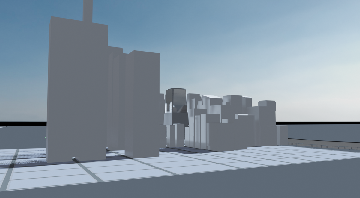 MarcoLanger5's tweet photo. I created the street layout of the city. It's not finished, but I already started to place placeholder-cubes, that will later become low-poly buildings. https://t.co/GMaHSkiUPr