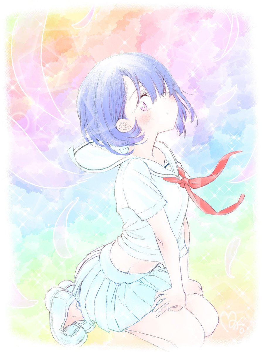 きらきら 小堀真のついったー 見上げると君は 講談社マガジンポケット Pixivコミックにて公開中のイラスト