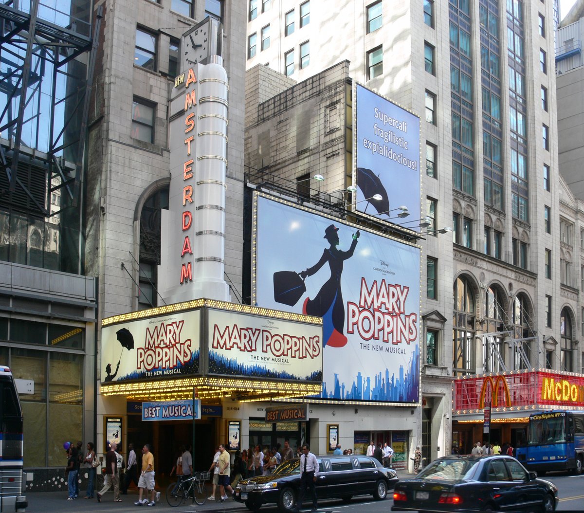 MickeyMindset's tweet photo. Twenty-five years ago today, Disney signed a 99-year lease for the Broadway New Amsterdam theater in New York City, currently home of 'Aladdin'. We can't wait for magic to return to the New Amsterdam - not to mention there's only 74 years left on that lease! https://t.co/sM4uTBEzOo