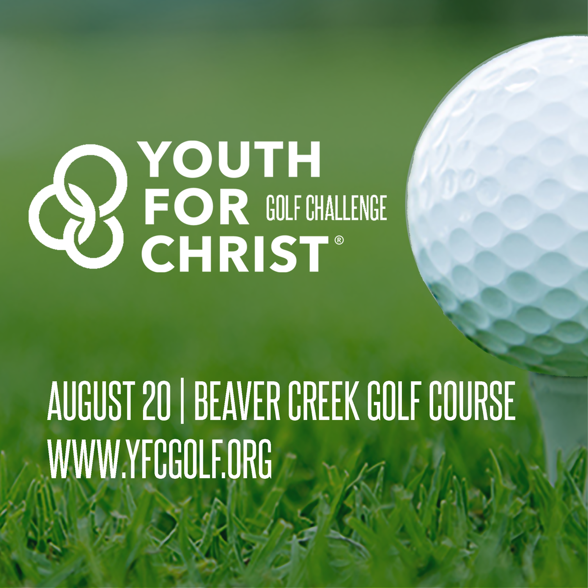 The YFC Golf Challenge is one month from today! August 20th at Beaver Creek Golf Course in Grimes. Get your foursome together and register at yfcgolf.org!