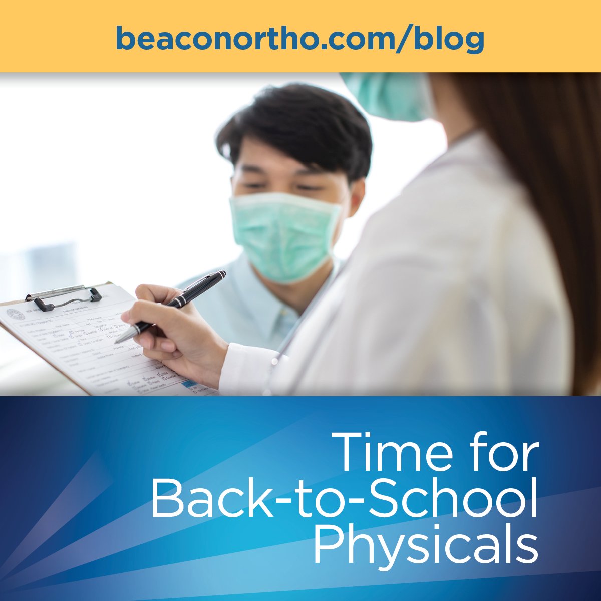 BeaconOrtho's tweet photo. It’s back-to-school time and regardless of where your student athlete is learning and training come September —school or home— they need a sports physical exam. Ours are  just $20. Call 513-577-5014 or email info@beaconortho.com to schedule. Learn more  https://t.co/nD2fr4squd https://t.co/yHfNXthDDq