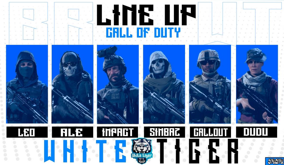 É com muito prazer que anunciamos nossa line para essa season! 
#TEAMWTBR

Leonardo90
<a href="/fariasalee_/">Alê</a> 
<a href="/GBgImpact/">Giovanni</a> 
Sinbaz
<a href="/AurlioCampos3/">ac</a> 
@DUDU_Codplayer

Arte criada pelo @DUDU_Codplayer