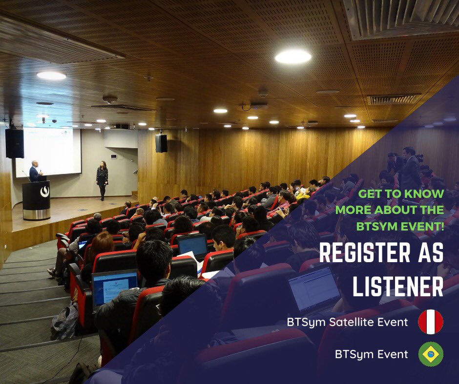 btsym_br's tweet photo. You can now participate from the BTSym 2020 event as listener. Register today and be part of this outstanding technological event. Certificates will be handed. 

BTSym event registration: https://t.co/20c7Cv5zcI

BTSym Satellite event registration: https://t.co/CSolTzcZHL

#btsym https://t.co/CyrwPPaqAg