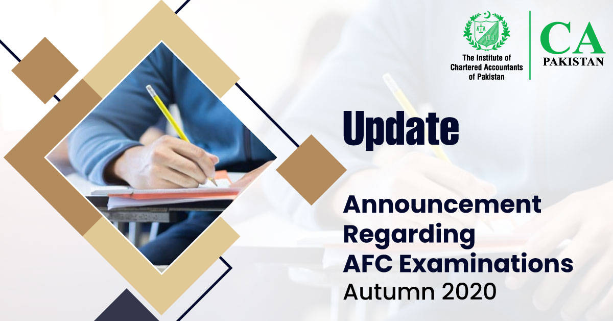 icapofficial's tweet photo. #ExaminationUpdate ✅

Announcement regarding AFC Examinations – Autumn 2020

#Click here to read more: https://t.co/dYjmmBa3jd

#ICAP #SignatureQualification #AFCExamination #Autumn2020 https://t.co/pOjETmi5nW
