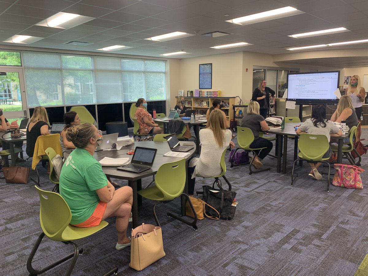 WISRocks's tweet photo. The “normal”feels great!  5th and 6th grade ELA teachers addressing standards work with instructional coaches!  #wwsALLin https://t.co/G2lT8QpE2M