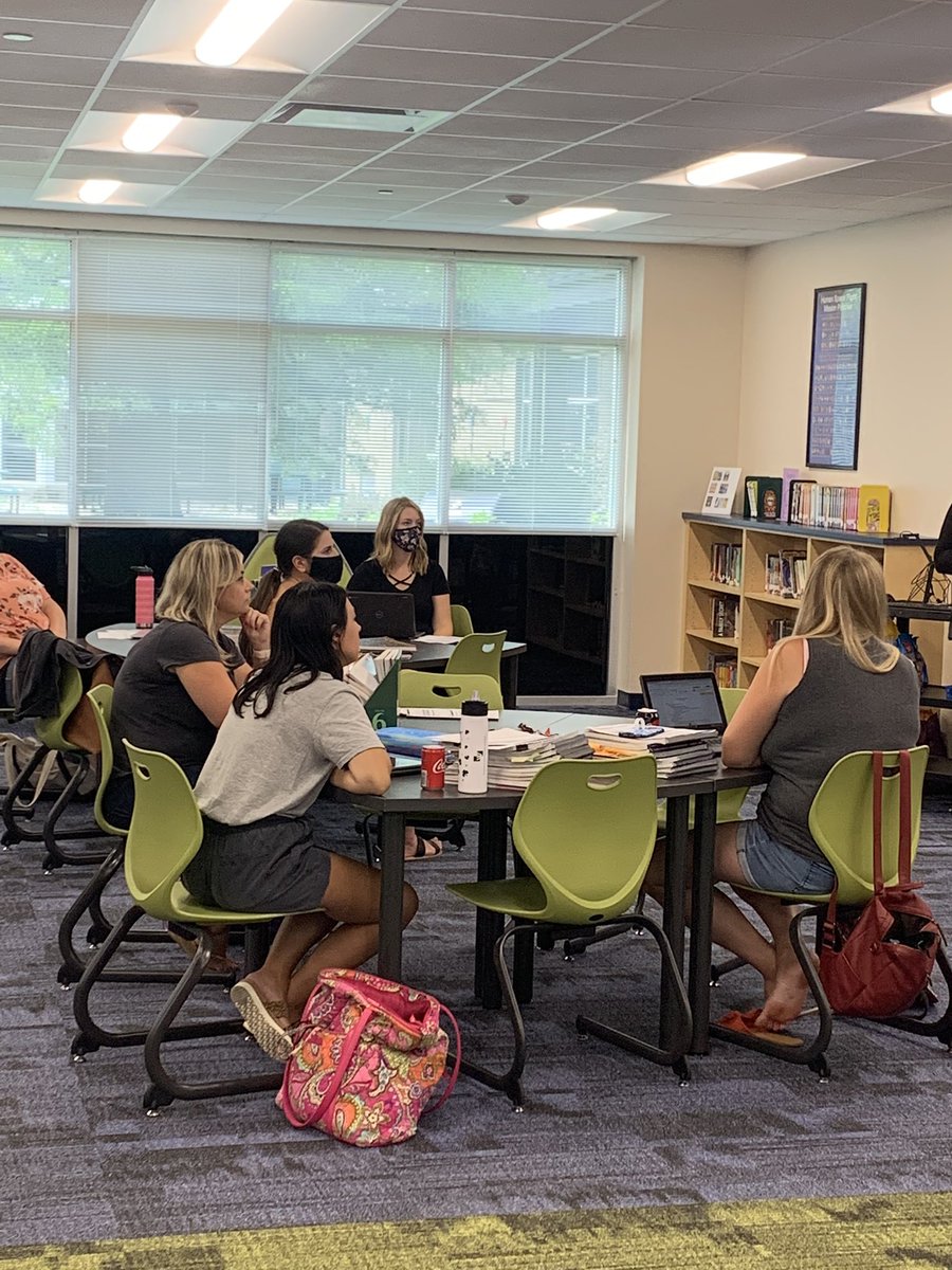 WISRocks's tweet photo. The “normal”feels great!  5th and 6th grade ELA teachers addressing standards work with instructional coaches!  #wwsALLin https://t.co/G2lT8QpE2M