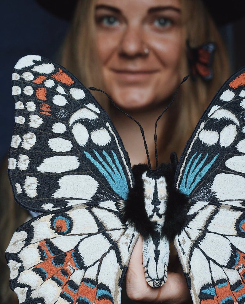 Embroidery__art's tweet photo. أكبر فراشة مطرزة تطريز يدوي من عمل [ Nikitina Liubov] 🦋 https://t.co/Eg7qqxCu7g