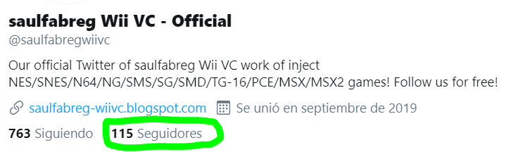 saulfabregwiivc's tweet photo. Thanks very much to all for 115 #FOLLOWERS!! Yaaaaayyyyy!! On our official @Twitter account! If you still don't follow us... FOLLOW US FOR FREE &amp; enable all notifications! @TwitterGaming @saulfabregwiivc #Wii #VirtualConsole #RETRO #retrogaming #WiiVC #Gamer #WiiDL #WAD #sfgWiiVC https://t.co/7mBrZ4d3dO