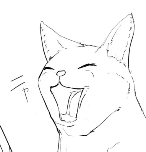 背景の猫が上手に描けたと思うんですよ。 