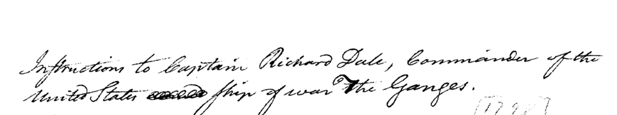 wardeptpapers's tweet photo. Some #NavalHistory for #TranscribeTuesday: Instructions to Captain Dale regarding the limits of his authority to protect commercial vessels, 1798. https://t.co/DW88EKyBxI https://t.co/5Tcls3VzCZ