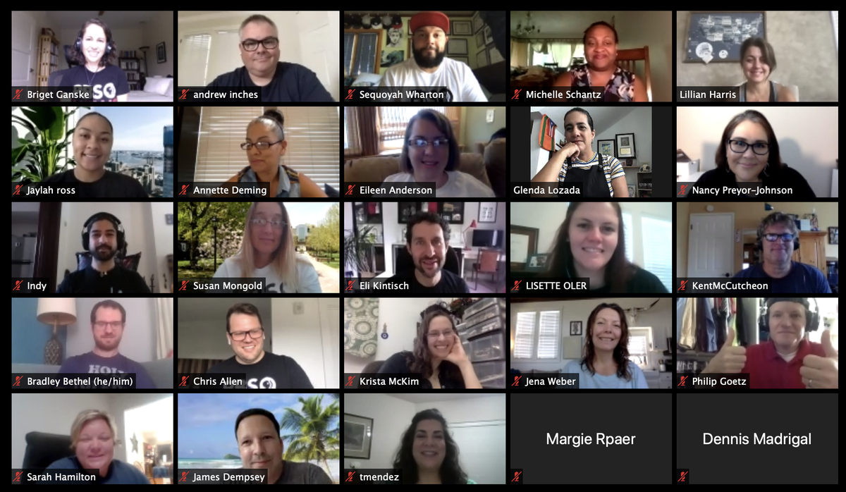 Today's the day! 54 teachers, over a dozen states, one purpose: to lead on #journalism in the classroom. This is what #publicmedia looks like! Follow #SRLTeach20 all week for more!