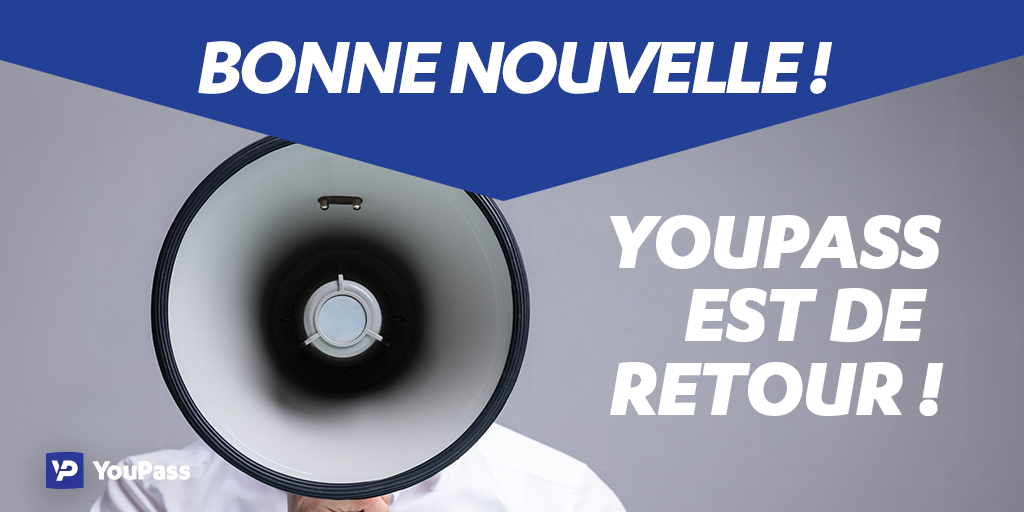 Bonne nouvelle ! YouPass est de retour !
Vous pouvez dès à présent accéder à votre compte et à votre solde 🤩
Les solutions de cash-out sont disponibles (PayPal, Skrill, Virements bancaires etc.), en revanche nos numéros restent indisponibles.
Merci pour votre patience 🙏