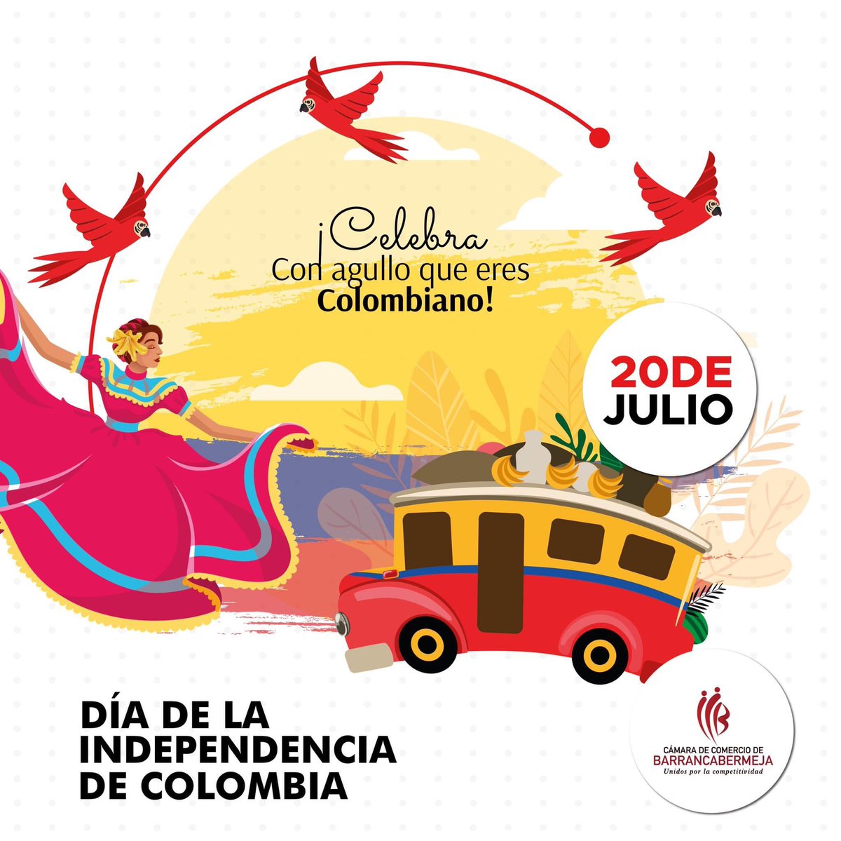 ccbarrancabja's tweet photo. 💛💙 ❤️ Porque somos echados pa’ lante, porque nos reinventamos ante las dificultades, por esforzarnos, porque somos solidarios, por las alegrías, la sabrosura y por muchas razones más...
Nos sentimos orgullosos de ser colombianos y conmemorar 210 años de Independencia 🇨🇴 https://t.co/Kiaq6fJo42