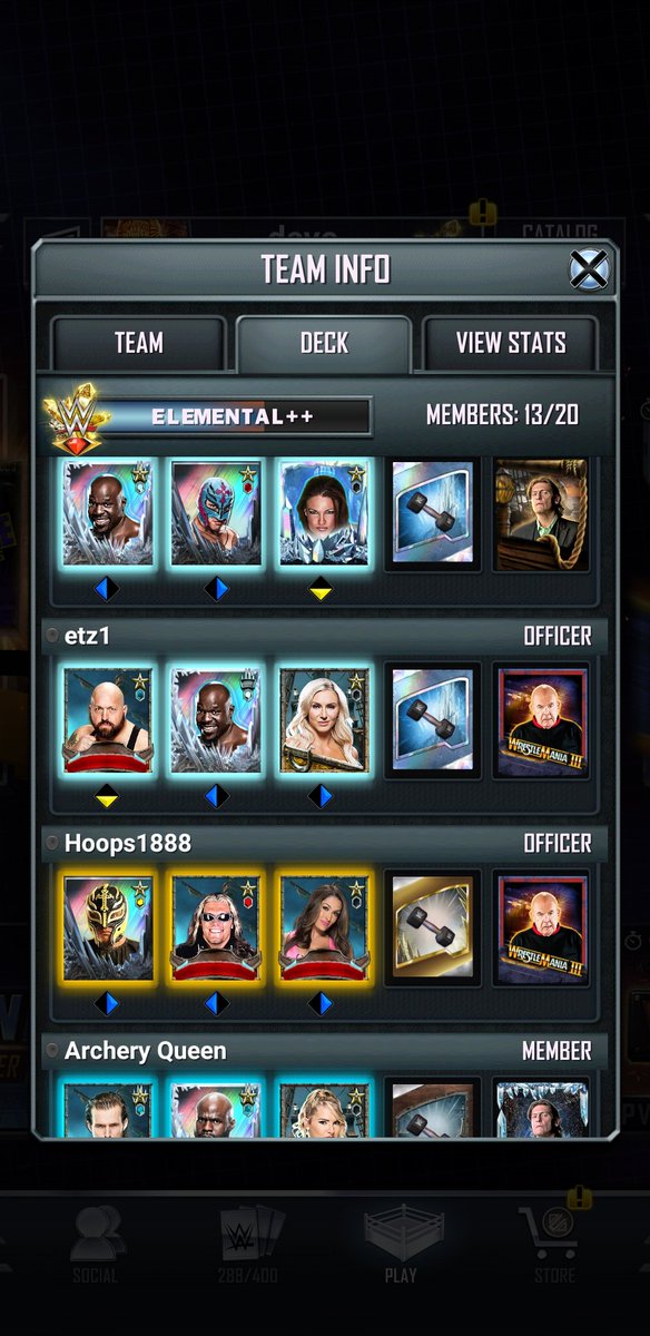 justmacback's tweet photo. 🏆🏆 CHAMPCHAMPS 🏆🏆  are recruiting wm36 - elemental , Dm or reply to tweet if you are interested #WWESuperCard https://t.co/6Sn9c0C30Z