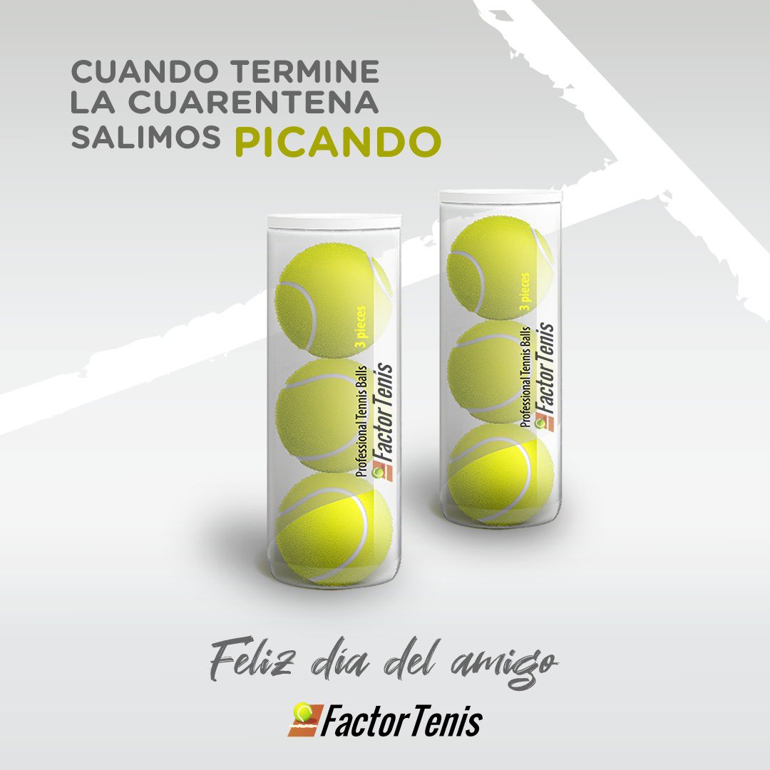 FactorTenis's tweet photo. Feliz día del Amigo
#FactorTenis20Años #ViviTenis #QuedateEnCasa #Tennis #TennisLove #Tennislife https://t.co/ex3WTKN7wM