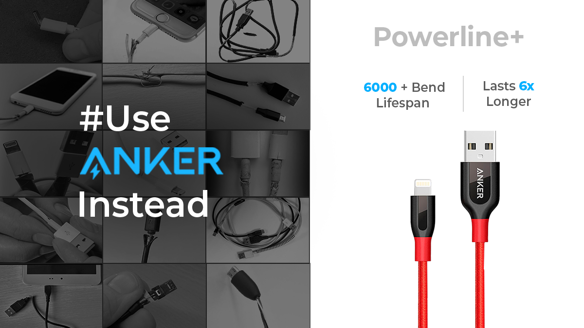 IndiaAnker's tweet photo. With a 6000 plus bend lifespan, Anker Powerline Plus USB cables are incredibly strong & durable, even though if its twisted and turned many times.
#PowerCables #AnkerCables #AnkerUSBCables #LightningCables https://t.co/ldWhpIwRpu