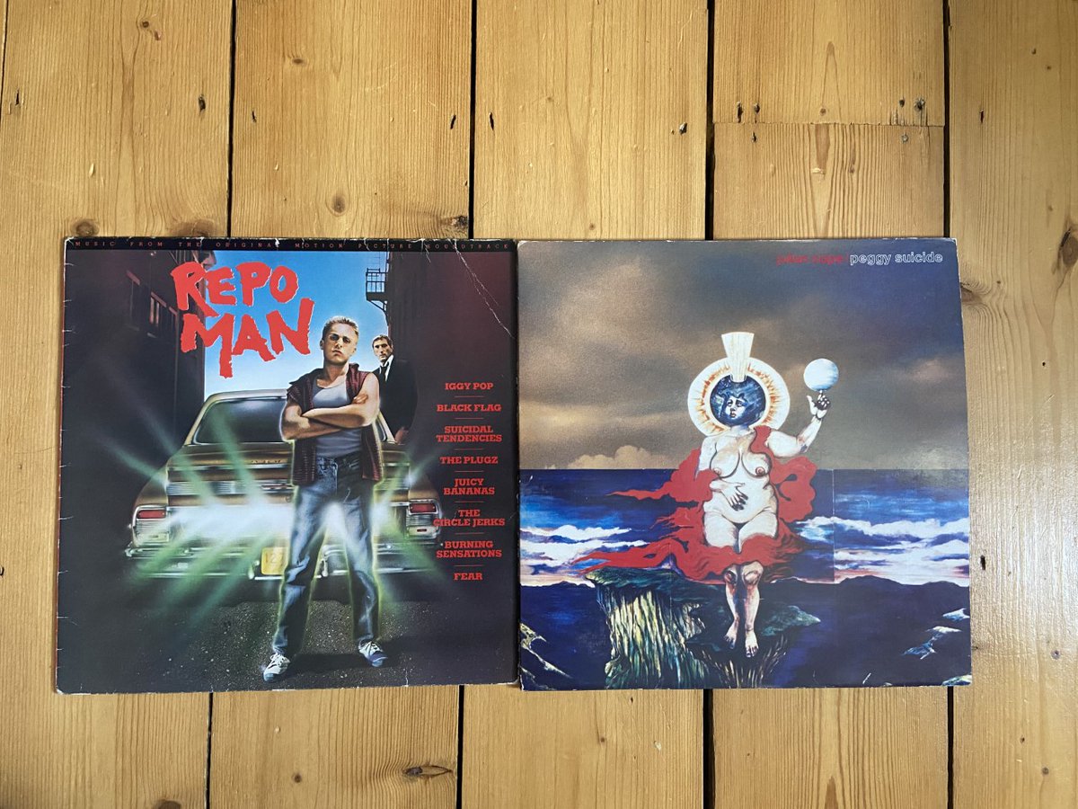 More #vinyl goodness from the good folk <a href="/beatniksNorwich/">beatniks records</a> . Punk rock thrills with the awesome #RepoMan OST &amp; arguably #JulianCope's finest hour, the sprawling brilliance of Peggy Suicide.