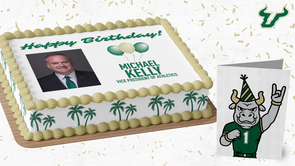 USFAthletics's tweet photo. Wishing the happiest of birthdays to the best VP of Athletics in the country, @MKellyUSF! Join us in celebrating his day! #HornsUp 🤘 https://t.co/yrjyKXu1A4