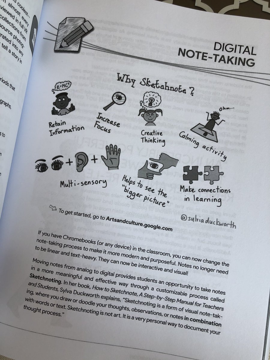 AnnKAnders's tweet photo. Summer read with practical tips for our teachers, including #sketchnoting! #makeyourthinkingvisible Thank you @hollyclarkedu @sylviaduckworth https://t.co/xJCSXwdOLD