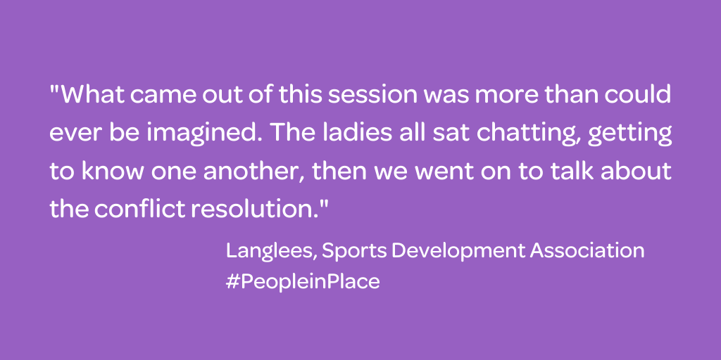 corrascot's tweet photo. "The Dawson Sports Development Association in Langlees were eager to learn about approaching conflict. We set a date, and the ladies from Methil came to Langlees for a visit"

Two communities coming together; read the full case study here https://t.co/5cSxQzfPso

#PeopleInPlace https://t.co/nEypkVC0js