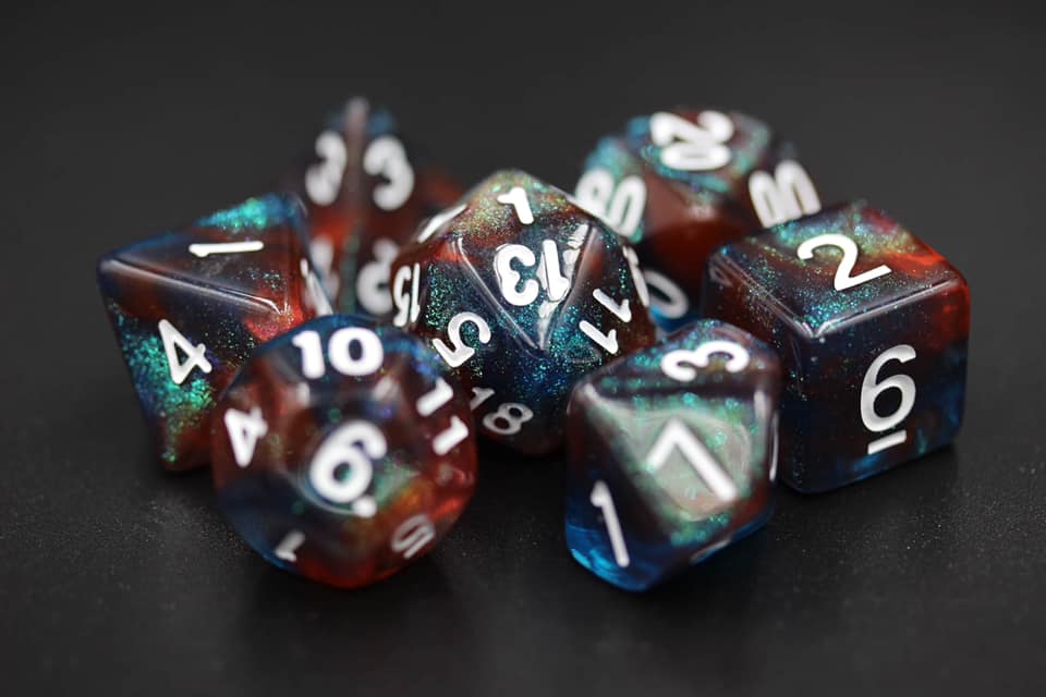 phoenixdice's tweet photo. Duende reside in the walls of your home and come out to cause mischief! Tame yours today at https://t.co/eV5hWqBIQx! #phoenixdice #dicedicebaby #dnd #nerdgasm #duende #green #dice #polyset #ttrpgdice #gogreen https://t.co/k6qHgLIN8M