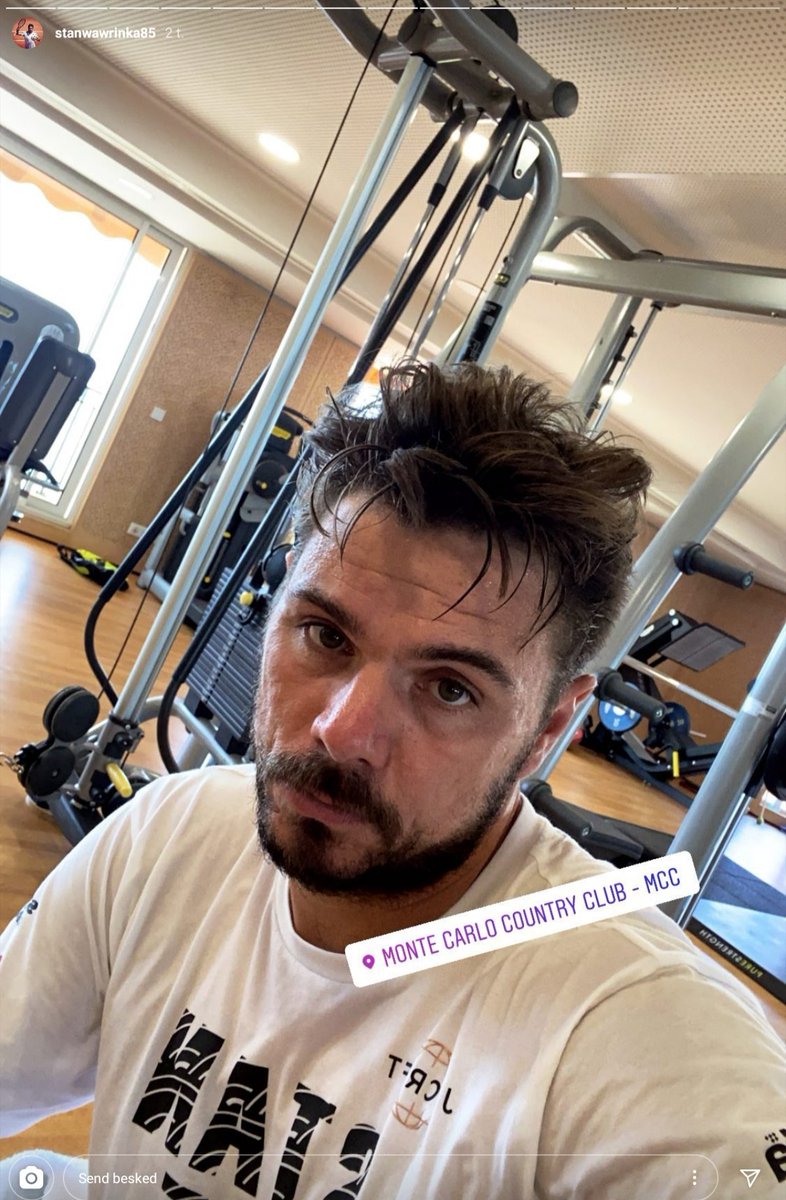 chda7777's tweet photo. So now he is/they are in #MonteCarlo #Monaco 🇮🇩🎾☕ #MorningCoffee #CoffeeTime #Hardworking #TrustTheProcess #Always #SweatyStan #StayFitStan #MonteCarloCountryClub #StanTheMan #Wawrinka (his instastories) https://t.co/iLbAikY6GO