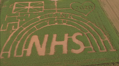 Visit_Lincs's tweet photo. The team at @unclehenrysLinc wanted to take the opportunity to do something positive with their 🌽 Maize Maze design and say a big thank you to everyone working within @NHSuk 

Pre-book your tickets in advance online

#openforbusiness

https://t.co/7s7AYOgBOa https://t.co/sfWtGw88zK