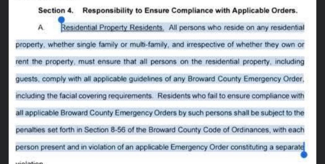 HowleyReporter's tweet photo. Broward County orders that you must wear a mask IN YOUR HOME!!! 🚨🚨🚨 https://t.co/Zw9JoWflan