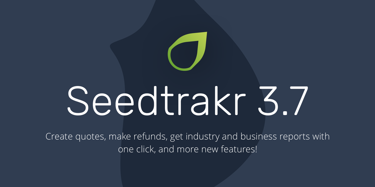 seedtrakr's tweet photo. Work efficiently with refunds and get ready for the upcoming season with quotes, industry reports, and more with Seedtrakr 3.7! Bring your seed business further by starting your free trial today: https://t.co/k1ljSkIaGT #AgriBusiness #AgTech #Plant20 https://t.co/NXnFPGgdVu
