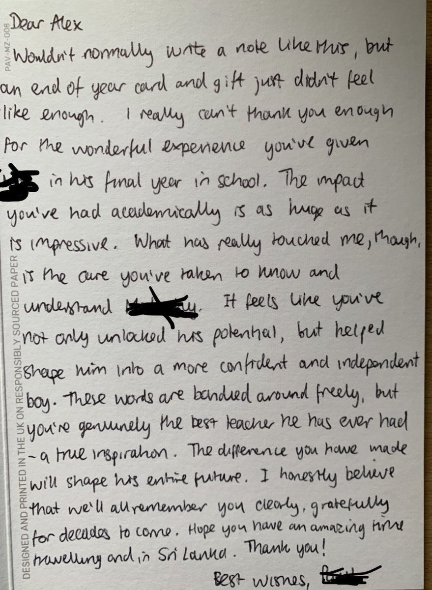In a profession that is continually vilified in the media, THIS is why I do the job I do!  Not for the praise and adoration but to know you are genuinely making an impact on people’s lives. And yes, I was very emotional reading this!!