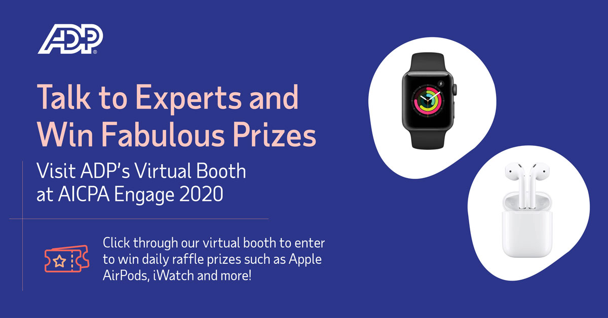 hmarsh4's tweet photo. We may not have hot donuts at the ADP booth this year, but we have a lot of fun planned for our virtual visitors. Click through the ADP booth for a chance to win DAILY raffle prizes such as Apple AirPods, iWatch and more!  https://t.co/aplTYIjEGH https://t.co/c1Bnt5CkRn