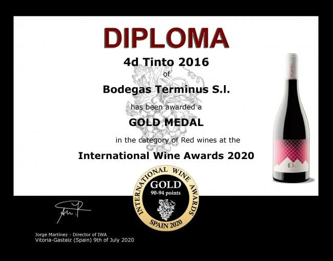 distCorMan's tweet photo. Nuestros deliciosos #vinos con 
#dorioja elaborados por @BodegasTerminus siguen acumulando premios. Esta vez consiguen 3 medallas de oro y 1 de plata en el Internacional Wine Awards 2020. Enhorabuena!!!!
https://t.co/4dFrO58AzH
#4dblanco #4dtinto #imagina #meldor https://t.co/58JSpLdyxN