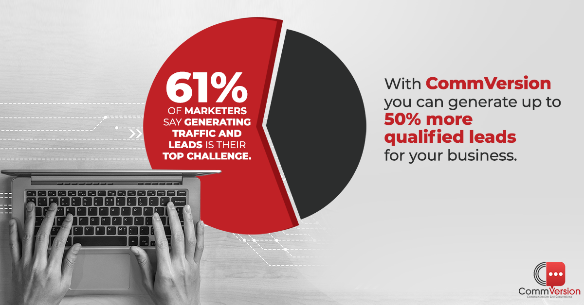 CommVersionChat's tweet photo. Generating leads from your inbound traffic can become a challenge due to lack of human resources or time. Focus on your product while we focus on your marketing needs.  #leads #leadgeneration #CommVersion https://t.co/gUDy7miLZB
