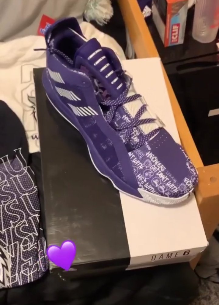 dame 6 white and purple
