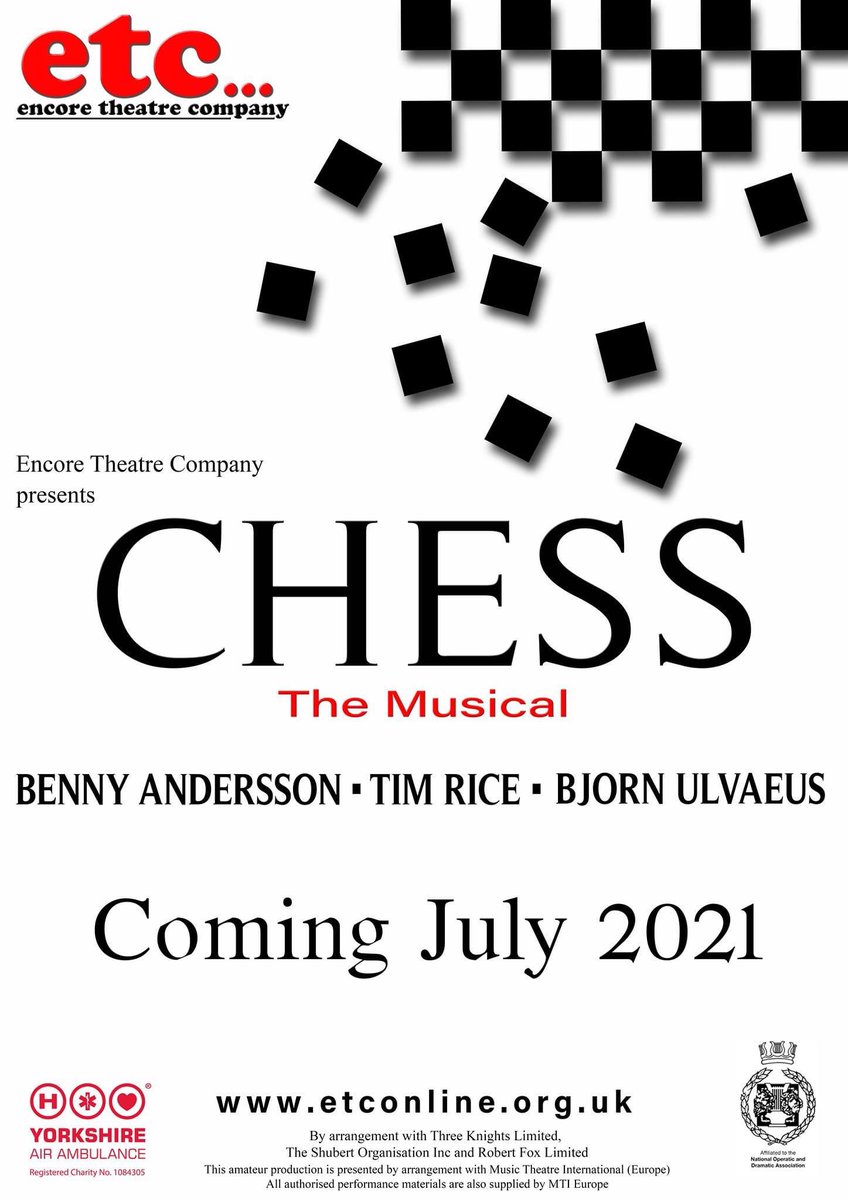 etcencore's tweet photo. HAPPY SHOW WEEK! of course, we've had to postpone this years show, but look out for a special post over on our Facebook page Wednesday at 7.15pm which would have been the start of our first performance. #etcchess #lockdown #encorerocks #etcencore https://t.co/TkTQQMIwWh