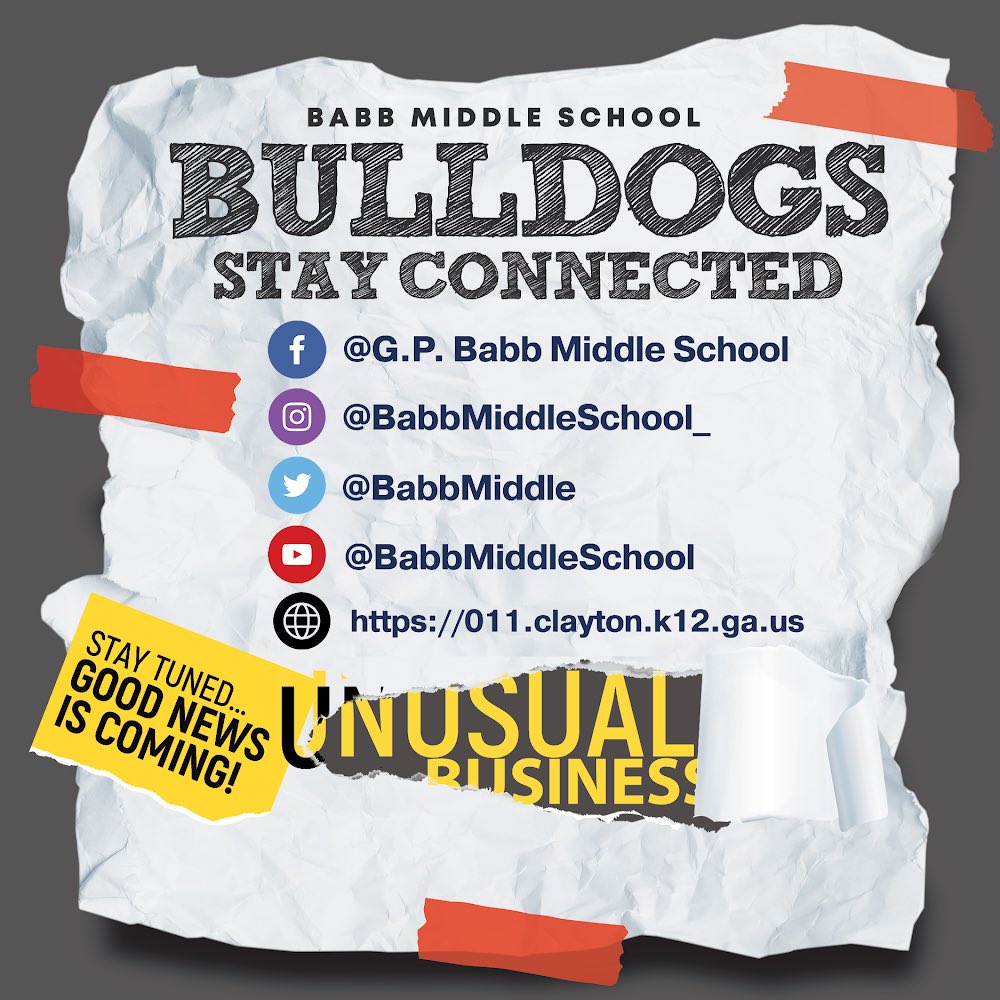 Make sure to follow Babb Middle School on all platforms to stay updated!