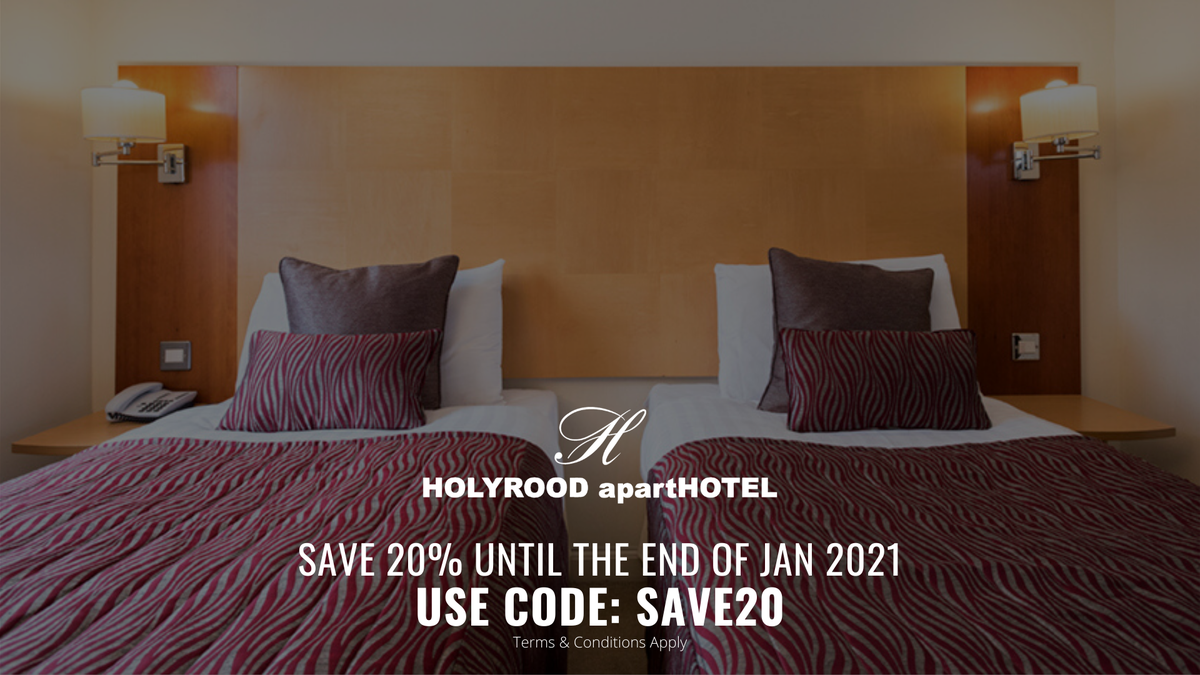 Holyrood_hotel's tweet image. FLASH SALE - SAVE 20% UNTIL THE END OF JAN 2021!

USE PROMO CODE: SAVE20

T&amp;amp;C's Apply

Only available via our website holyroodaparthotel.com