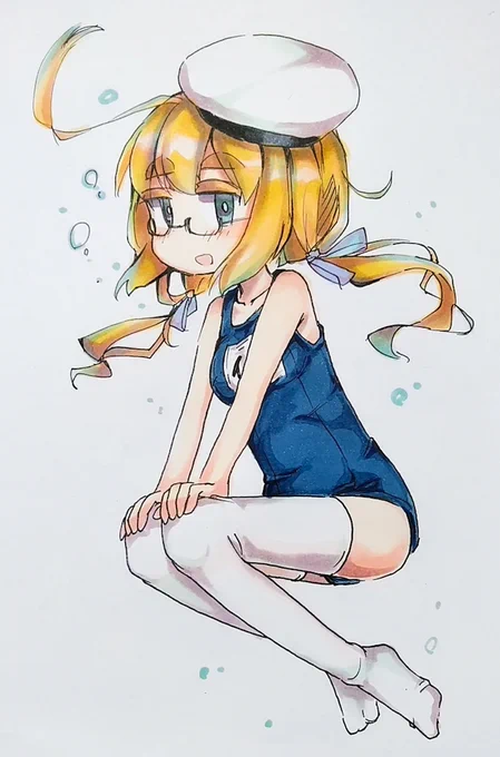 #艦これ版深夜の真剣お絵描き60分一本勝負
#艦これ版真剣お絵描き60分一本勝負_20200720
○o。.イ8 
