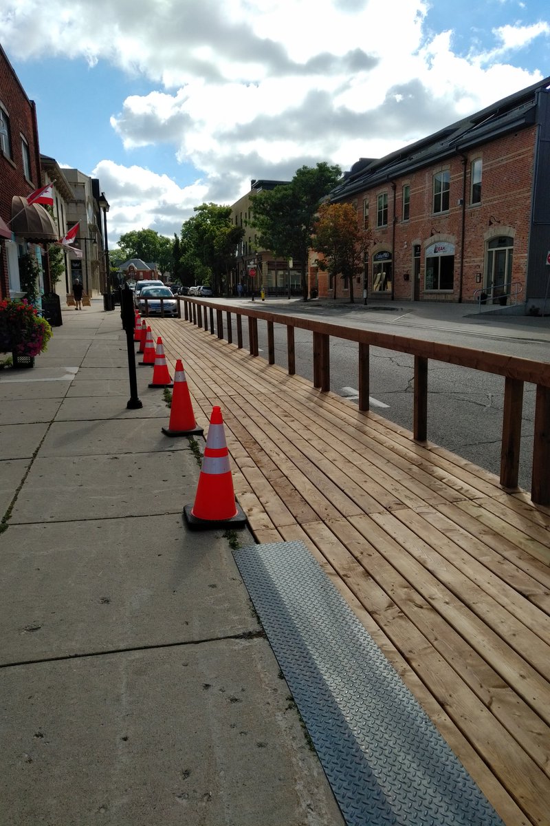 John_Kastner's tweet image. Two more @StratfordON restaurants got causeways today and can expand their patios  Raja and Yummys. Thanks to Stratford Economic Recovery Task Force, Jeffrey Stewart Carpentry, Home Hardware, Stratford Metal.