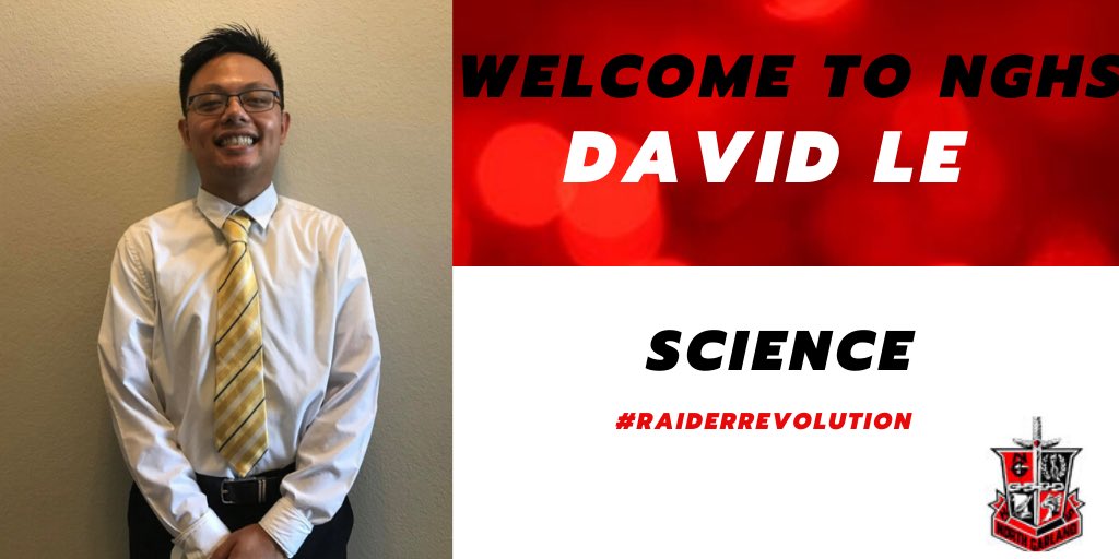 NGHS_Raiders's tweet photo. We are excited to announce Mr. Le as a new addition to the Raider family! #RaiderRevolution https://t.co/h4tO9Jt4o5