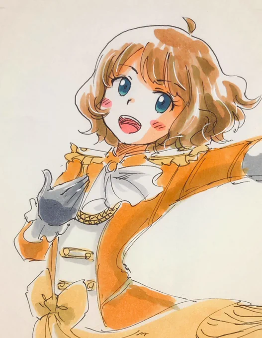 今日の桃子ちゃんセンパイ。のラクガキ。歌劇スタアセンパイ。 