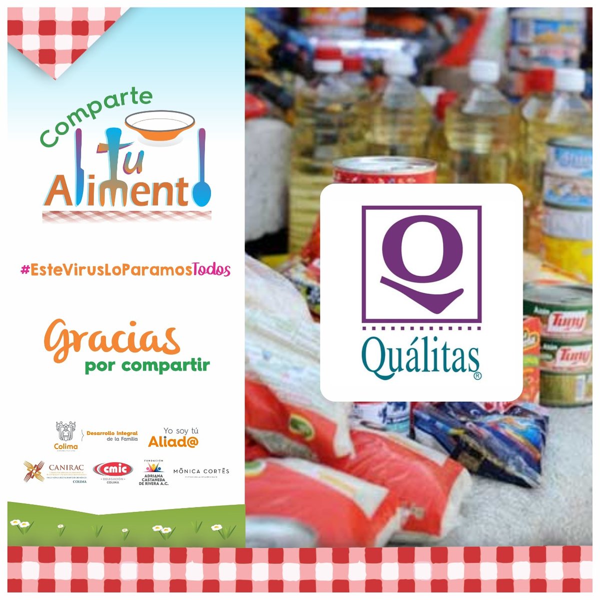 TuAliad's tweet photo. Agradecemos a la empresa Quálitas Colima por contribuir con su donativo a la campaña #CompartetuAlimento Sumando esfuerzos a las estrategias humanitarias de alimentación que impulsa nuestro alcalde capitalino @leonciomoranL8 y nuestra pdta #SMDIFCol @AraizColima #AquíEstoyParaTi https://t.co/mOXjXLKspN