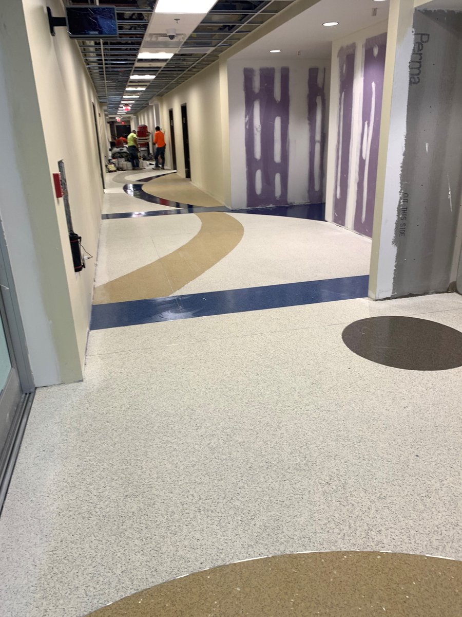 DDTerrazzo's tweet photo. Terrazzo floor design nearly completed at this Vocational School. Great work by the Doyle Dickerson Terrazzo Installers.
#terrazzo #terrazzoinstallation #construction https://t.co/cMhjwEJylP