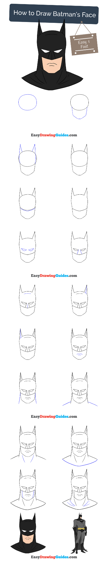 Update 151+ batman drawing easy best