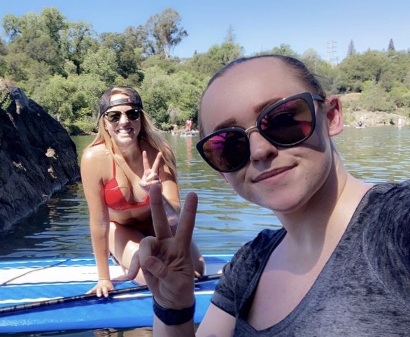 Our awesome sister Kat has spent the summer paddle boarding out at Lake Natoma 🌊