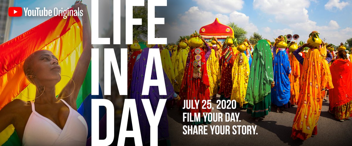 Share your story w/ the world! On 7/25, grab your camera/phone and film your day for a chance to be part of a documentary film produced by Ridley Scott, directed by Kevin Macdonald, and premiering at Sundance 2021. Get more info &amp; upload your footage at LifeInADay.YouTube.com 🎥